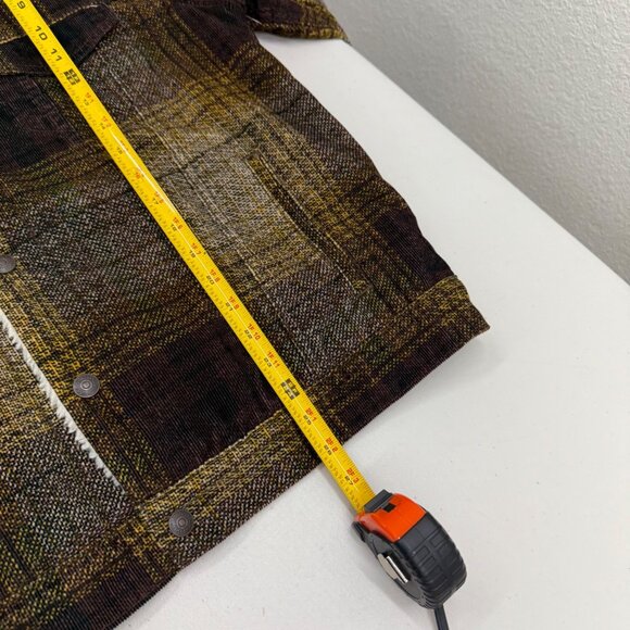 Levis Plaid Type III Sherpa Lined Trucker Snap Button Jacket Mens size Large - Picture 9 of 9